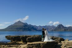 Scottish highlands photoshoot elgol skye backdrop for bride groom portraits