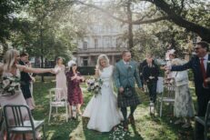 Ghillie Dhu Edinburgh outdoor rutland square gardens wedding ceremony confetti