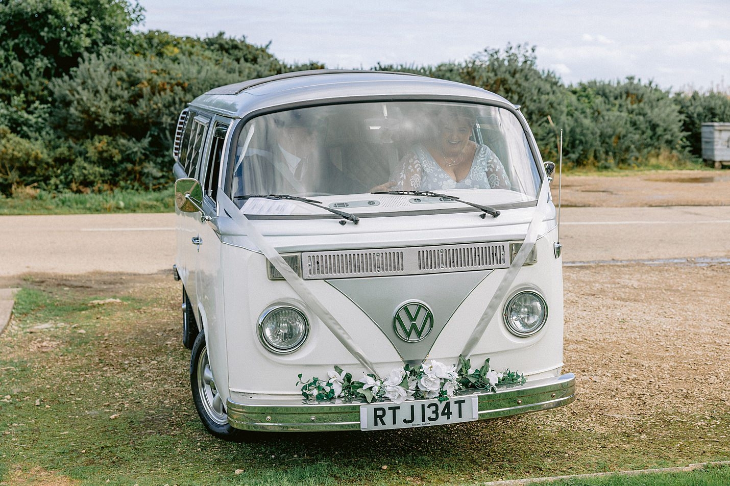 relaxed, boho, isle of arran wedding, VW Camper van