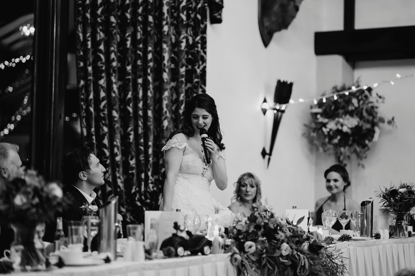 brig o doon wedding venue scotland autumn gothic wedding halloween wedding bride groom reception wedding speech by bride