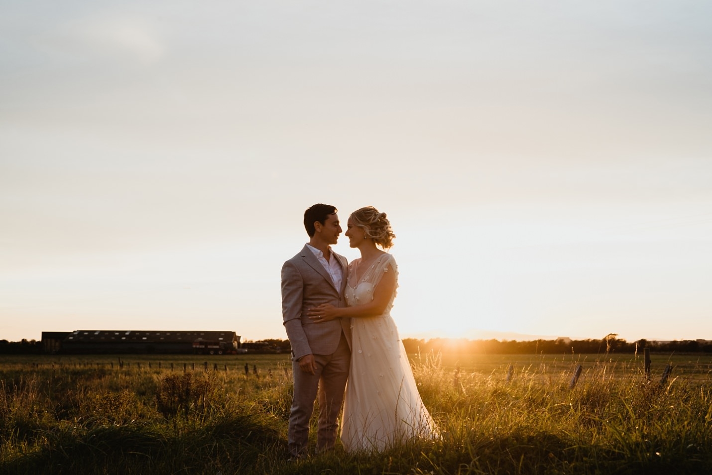 gretna green blacksmiths shop internal wedding elopement ceremony bride groom at beach at sunset golden hour